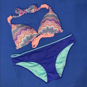 Women’s Peach & Blue Bikini